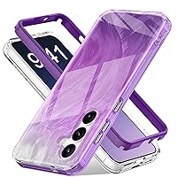 Phone Case Case Compatible with Samsung Galaxy S24,Full Body Case Slim Protective Phone Cover Designed Transparent Anti-Scratch Shock Absorption Case Compatible with Galaxy S24 (Color : Purple)