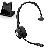 Jabra Engage 65 Wireless Headset, Mono – Telephone Headset with Industry-Leading Wireless Performance, Advanced Noise-Cancelling Microphone, Call Center Headset with All Day Battery Life,Black