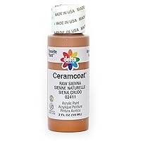 Delta Creative Ceramcoat Acrylic Paint in Assorted Colors (2 oz), 2411, Raw Sienna