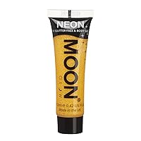 Neon UV Glitter Face & Body Gel - 0.42oz Golden Yellow – Glitter Face Paint