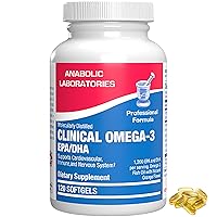 Clinical Omega 3 Fish Oil Supplement with EPA and DHA - 120 Orange Flavored Softgels for Heart, Immune, and Nervous Health - 1200mg of Molecularly Distilled Omega-3