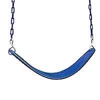 Swing-N-Slide WS 4883 Extreme-Duty Swing Seat with Comfort Coated Chains, Blue Seat with Blue Chains