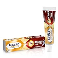 Power Max Power Hold plus Seal Denture Adhesive Cream, Denture Cream for Secure Hold and Food Seal, Flavor Free - 2.2 oz
