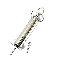CynaMed -Premium Ear Wax Removal Syringe 8 OZ,6 OZ,4OZ,3 OZ - Brass with Chrome Finish Ideal for Household, EMT, Firefighter, Police, Medical Student, School and Hobby (4 OZ)