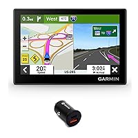 Garmin Drive 53 & Traffic GPS Navigator Bundle with 36W 2-Port Car Charger (2 Items)