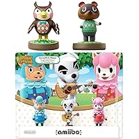 Animal Crossing Series 3-Pack Amiibo (Animal Crossing Series) - Tom Nook - Blathers Amiibo Bundle for Nintendo Switch - 3DS - Wii U (Bulk Packaging)