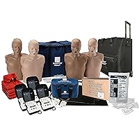 Prestan CPR Adult Manikin 4-Pack w. Feedback, UltraTrainers, and Accessories, with 200 MCR Medical Training Shields