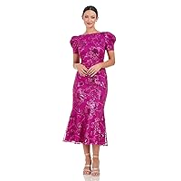 JS Collections Women's Ayla Pleated Sleeve Cocktail