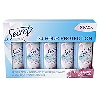 Secret Invisible Solid Deodorant, Powder Fresh (2.6 Ounce, 5 Pack) (2 Pack)