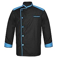 Shaped DL-05 Men's Black Chef Jacket Multi Colours in PN Chef Coat