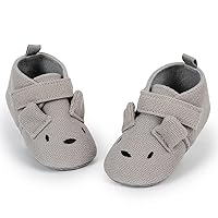 Sawimlgy Newborn Infant Baby Boys Girls Cute Cartoon Slipper Soft Non Skid Sole Slip On House Animal Indoor Sock Shoes Crib Moccasins for New Walkers