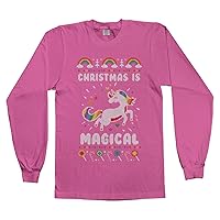 Christmas is Magical Unicorn Ugly Christmas Kids Youth Long Sleeve T-Shirt