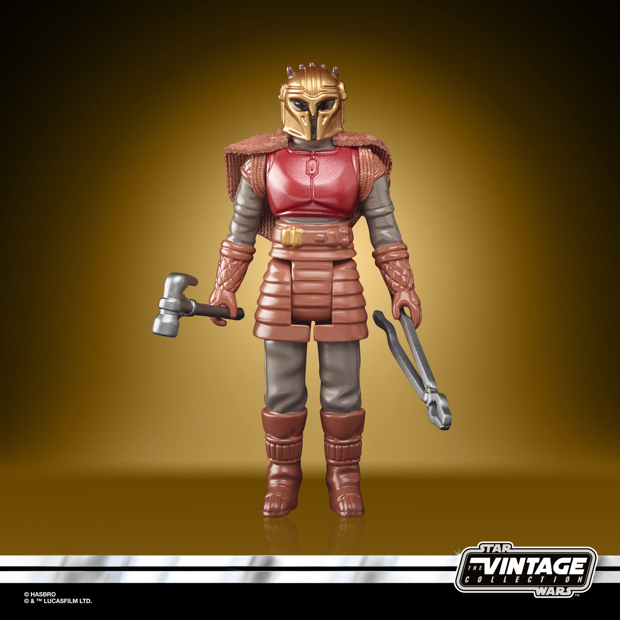 Star Wars Retro Collection The Armorer Toy 3.75-Inch-Scale The Mandalorian Collectible Action Figure, Toys for Kids Ages 4 and Up