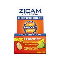 Zicam Cold Remedy Zinc Rapidmelts, Lemon-Lime with Echinacea, 25 Count (Pack of 1)