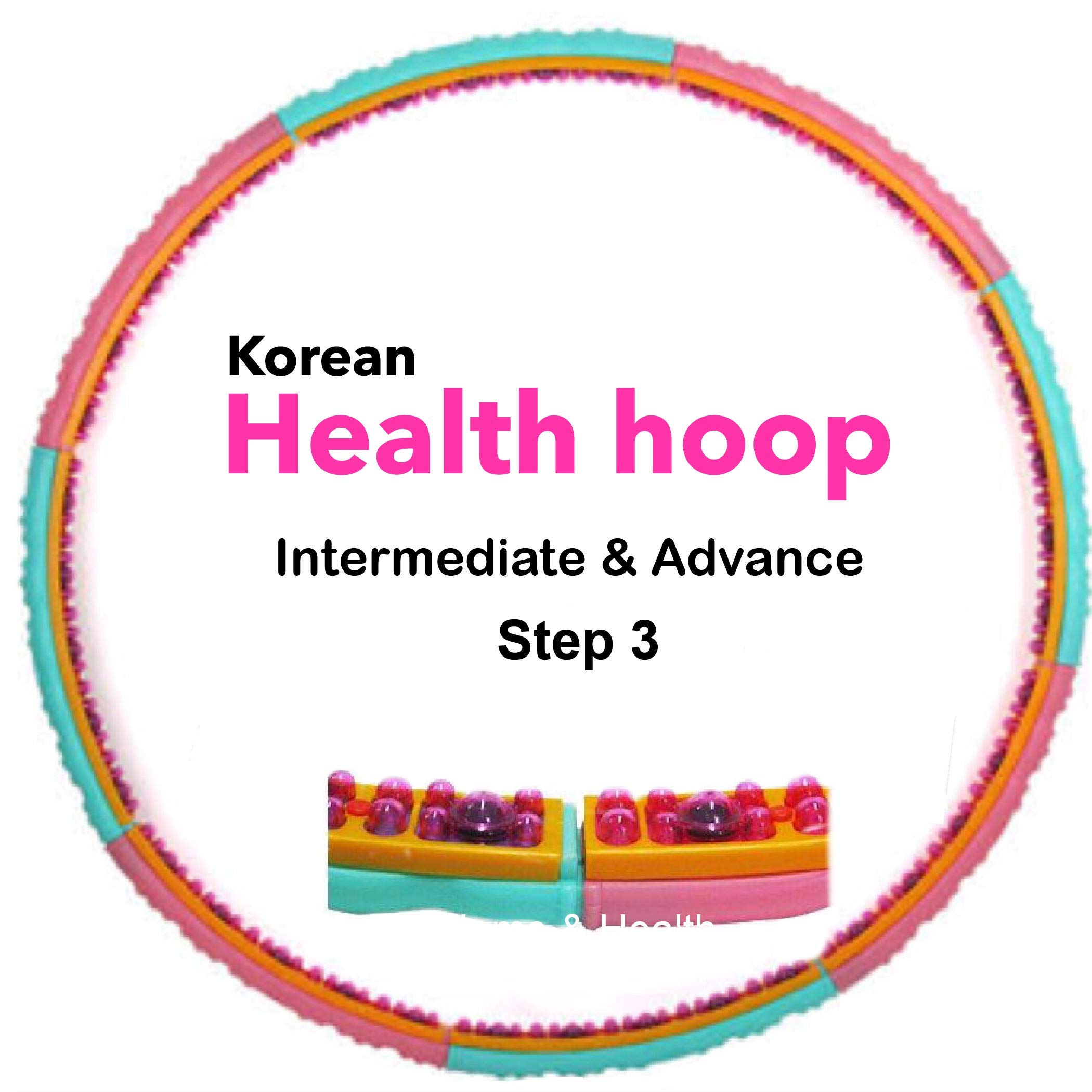 HealthHoop - Korean Hoop for Adult Weight Loss ,Weighted Hoop Dynamic Magnetic Therapy Massage, Exercise Hoop Hula-up Slim Body,,Fitness Hula-up Healthhoop 2.1kg
