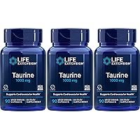 Taurine 1000 mg, 90 Vegetarian Capsules-Pack-3