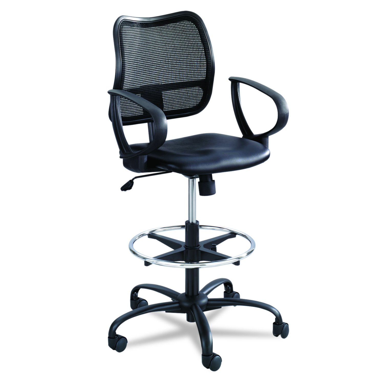 Safco 3397BV Chair, Extended Height, Black Vinyl