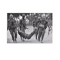 Vietnam War US Marines Leave No Man Behind PHOTO Tet Offensive 68 USMC War Poster Canvas Poster Wall Art Decor Print Picture Paintings for Living Room Bedroom Decoration Unframe-style 08*12in