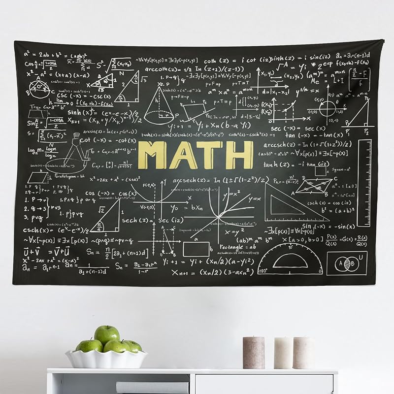 Mua Lunarable Mathematics Room Tapestry, Dark Blackboard Backdrop ...