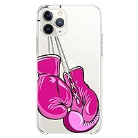 TPU Case Compatible for iPhone 14 Boxing Gloves Cute Sporty Girls Design Soft Clear Flexible Silicone Pink Bright Female Cute Slim fit Print Woman