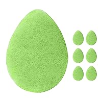 Face Scrubber, Green Tea Infused Exfoliating Facial Cleansing Pads, Disposable Exfoliator Face Sponge for Daily Face Cleaning and Makeup Removal, 6 Count