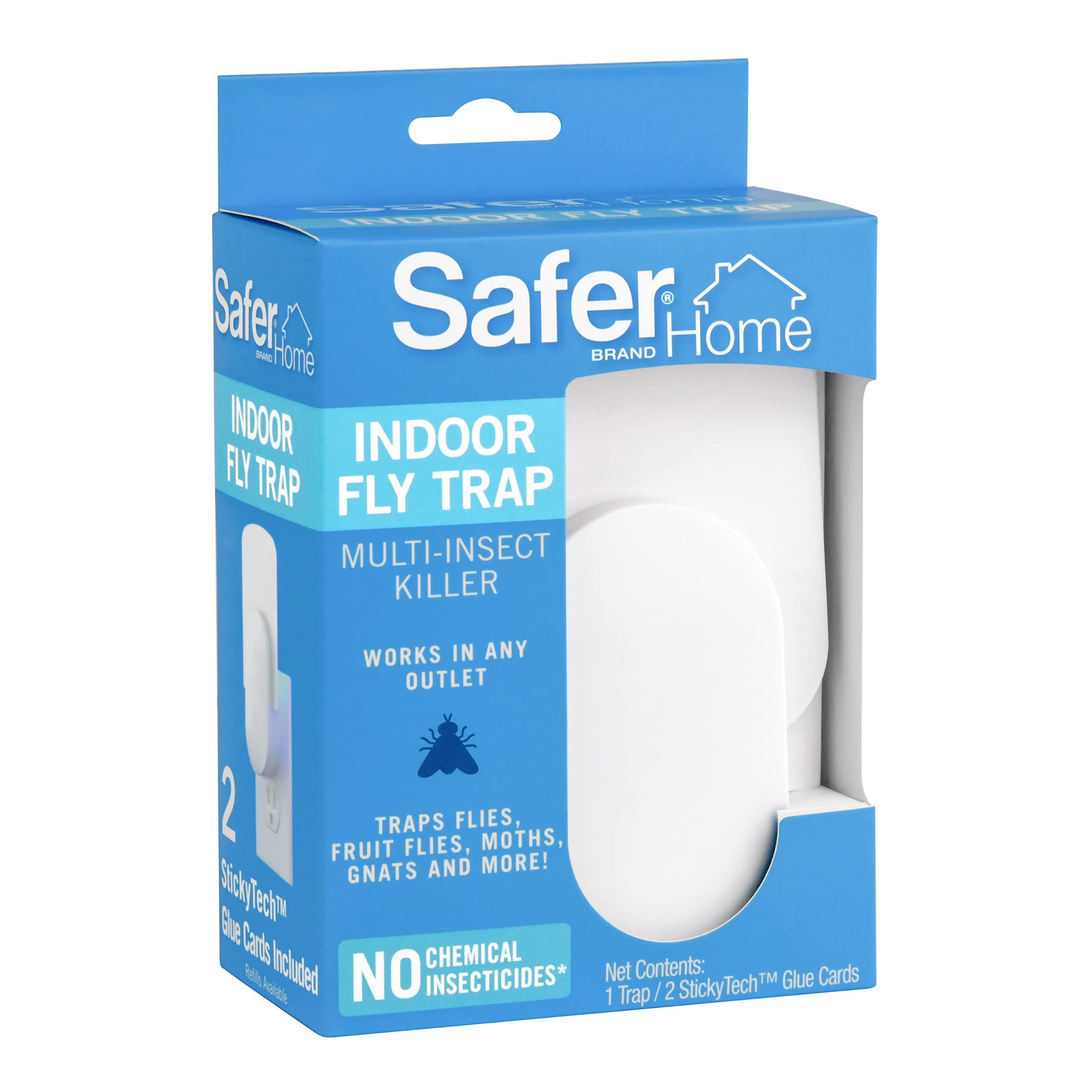 Safer Home Indoor Plug-In Fly Trap or Refills for Flies Fruit Flies Moths  Gnats