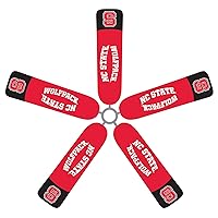 6621 North Carolina State Wolfpack Ceiling Fan Blade Covers, Red, 5 Piece