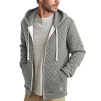 JMIERR Mens Full Zip Hoodie Sweatshirt Casual Long Sleeve Quilted Jacket Coat