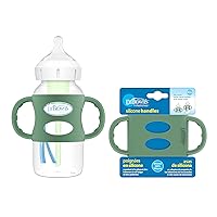 Dr. Brown’s® Milestones™ 100% Silicone Baby Bottle Handles, Wide-Neck, Green, 1 Pack, 4m+