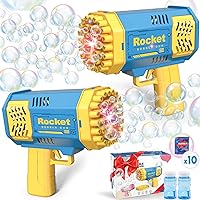 Toys for 3-8 Year Old Boys Girls: 2 Pack Bubble Machine for Kids with Bubble Solution, Gifts for 3 4 5 6 7 8 Years Old Boy Birthday Toy for Kid Toddlers Ages 4-6 Outdoor Wedding Bubbles Wands