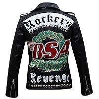 Men's BSA Rockers Leather Revenge Jacket Black