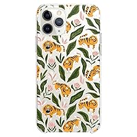 TPU Case Compatible for iPhone 15 Pro Max Tigers Pattern Cute Design Funny Cartoon Animals Clear Slim fit Flexible Silicone Wild Felines Print Soft Cats