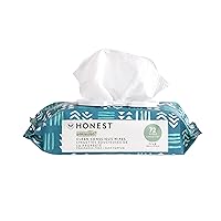 The Honest Company Clean Conscious Unscented Wipes | Over 99% Water, Compostable, Plant-Based, Baby Wipes | Hypoallergenic for Sensitive Skin, EWG Verified | Balance Blues, 72 Count