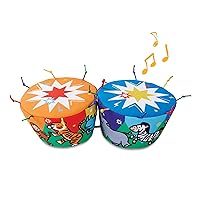 K's Kids Bongo Drums Soft Musical Instrument, Multicolor, 1 EA