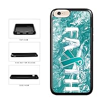 BRGiftShop Ovarian Cancer Awareness Faith Ribbon Rubber Phone Case Back Cover for iPhone 8 Plus / 7 Plus / 6 Plus
