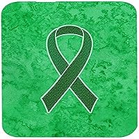 Caroline's Treasures AN1220LCB Kelly Green Ribbon for Kidney Cancer Awareness Glass Cutting Board Large Decorative Tempered Glass Kitchen Cutting and Serving Board Large Size Chopping Board