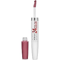 Super Stay 24, 2-Step Liquid Lipstick Makeup, Long Lasting Highly Pigmented Color with Moisturizing Balm, Firmly Mauve, Mauve, 1 Count