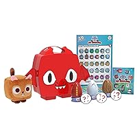 UCC Distributing PET Simulator Series 2 – Exclusive Red Dragon Collector Bundle - Mystery Case w/ 8 Items - Plush & Figure Toys for Kids & Adults -Includes DLC Codes