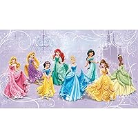 RoomMates JL1280M Disney Princess Royal Debut Water Activated Removable Wall Mural-10.5 x 6 ft, Multicolor