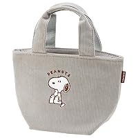 Skater KCOB1-A Snoopy Corduroy Fabric, Cold Insulation, Lunch Bag, For Soup Jars, 9.3 x Depth 4.5 x Height 6.1 inches (23.5 x 11.5 x 15.5 cm)
