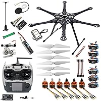 QWinOut 2.4G 9CH S550 RC Hexacopter Full Set RTF Assembled APM 2.8 GPS DIY FPV with 2-Axle Gimbal (Assembled, Without Manual)