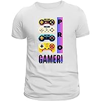 Mens Pro Retro Gamer Daddy and Son Funny Matching T-Shirt