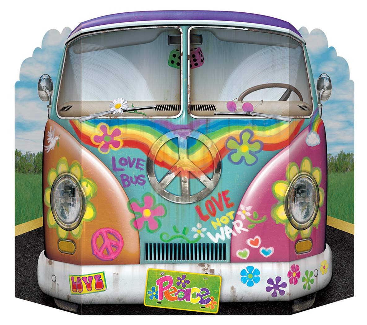 Hippie Bus Photo Prop Party Accessory (1 count) (1/Pkg)