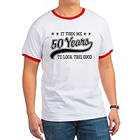 CafePress Funny 50Th Birthday Ringer T Men's Ringer Vintage Graphic T-Shirt