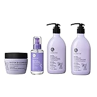 Luseta B-Complex Shampoo & Conditioner Set with Biotin Hair Serum and Hair Mask