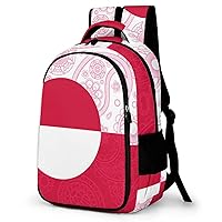 Greenland Paisley Flag(1) Travel Backpack Double Layers Laptop Backpack Durable Daypack for Men Women
