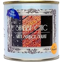 Shabby Chic Multi Surface Clear Coat Sealant- Clear Satin Sheen Acrylic Sealer Top Coat for Chalk Style Furniture Paint, Durable, Non Yellowing, Waterproof Sealant - Indoor/Outdoor - Liter - Low Sheen
