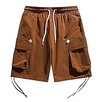 Shorts for Men Big and Tall Cargo Shorts Men Loose Fit Summer Hiking Workout Shorts Hippie Shorts with Pockets
