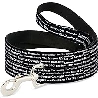 Dog Leash - Verbiage Sex Positions Black White