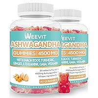 Ashwagandha Gummies 4500mg for Women & Men, Ashwagandha Gummy with Maca Root Powder | Organic Ashwa Gummies for Boost Energy